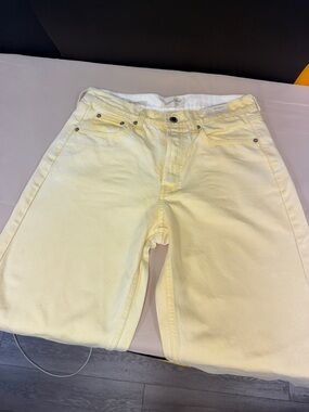 Universal Thread mid rise 90s baggy Light Yellow Denim Jeans size 4R new relaxed